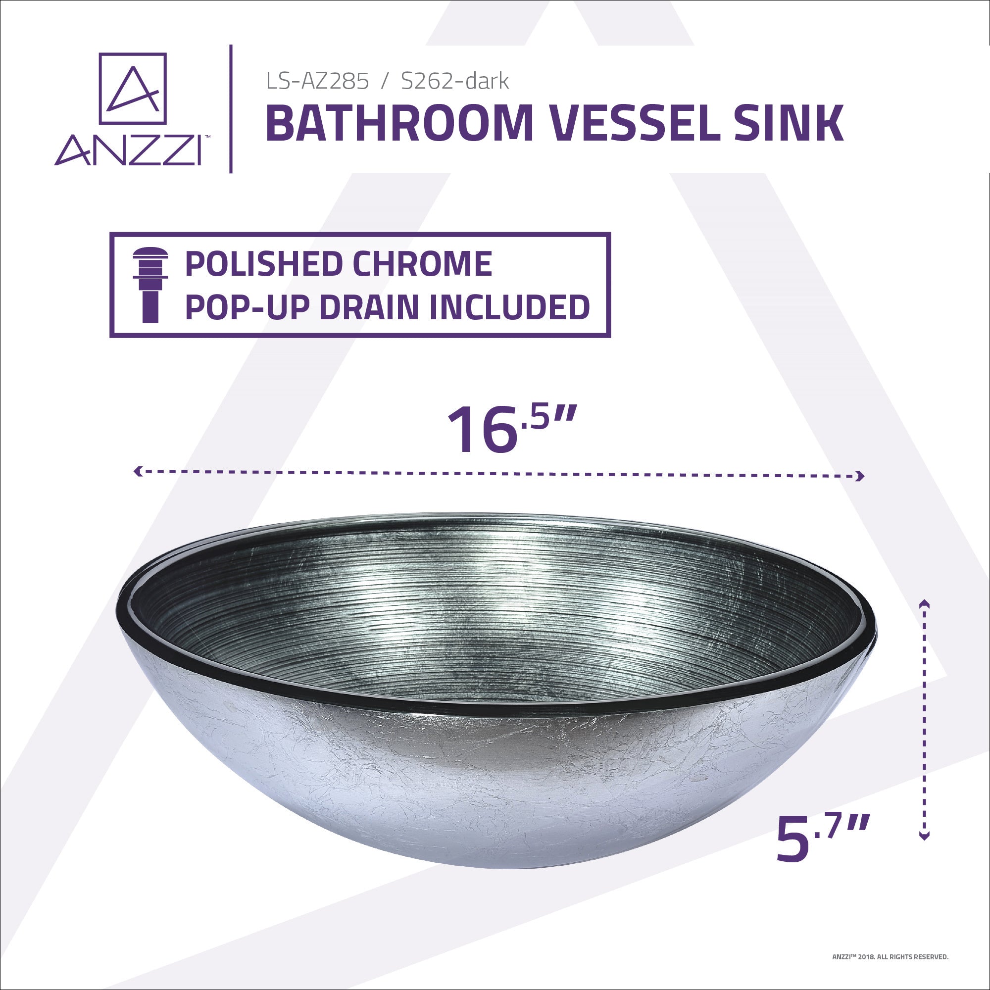 Posh Series Deco-Glass Vessel Sink