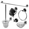 ALFI brand AB9513-PC Polished Chrome 6 Piece Matching Bathroom Accessory Set