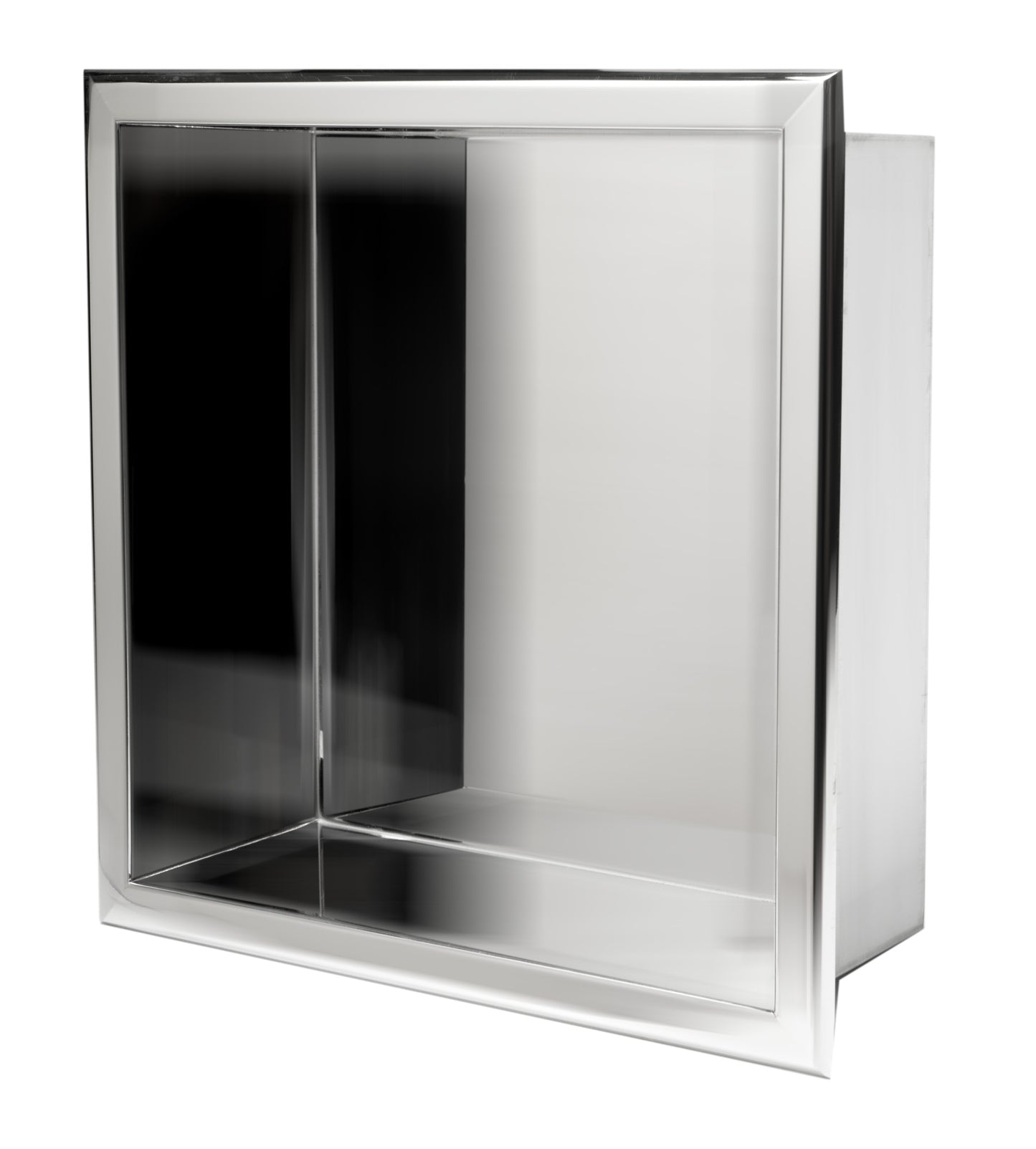 ALFI brand ABN1212-PSS 12 x 12 Polished Stainless Steel Square Single Shelf Bath Shower Niche