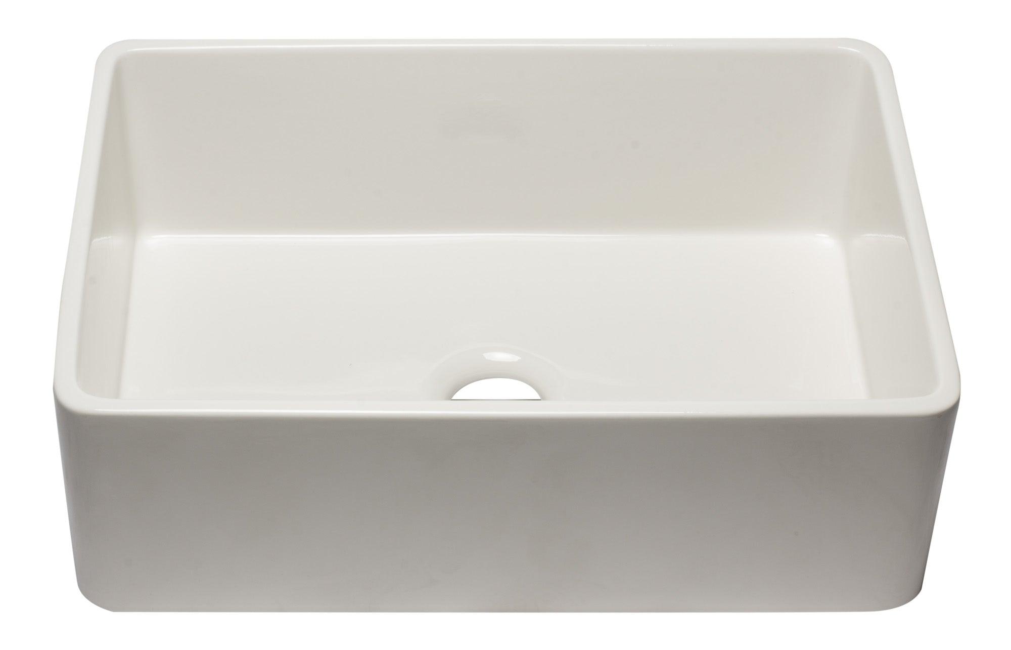 ALFI brand AB3020SB-B 30 inch Biscuit Reversible Single Fireclay Farmhouse Kitchen Sink