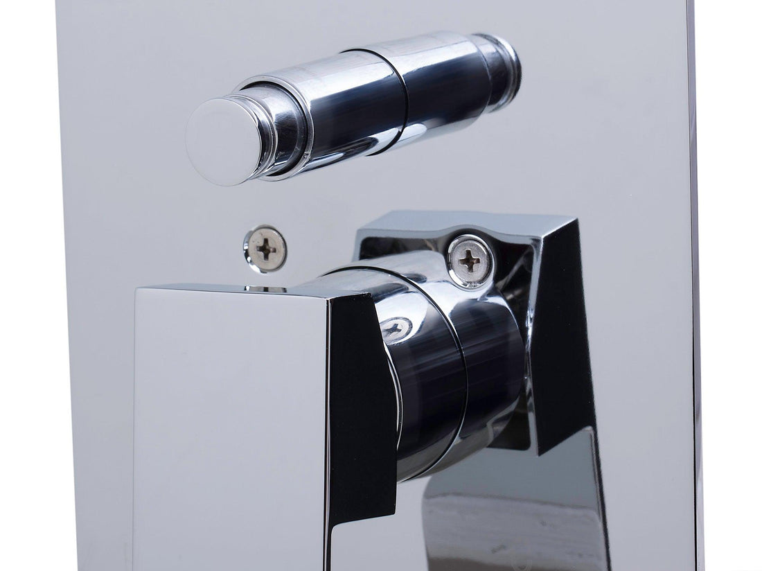 ALFI brand AB5601-PC Polished Chrome Shower Valve Mixer with Square Lever Handle and Diverter