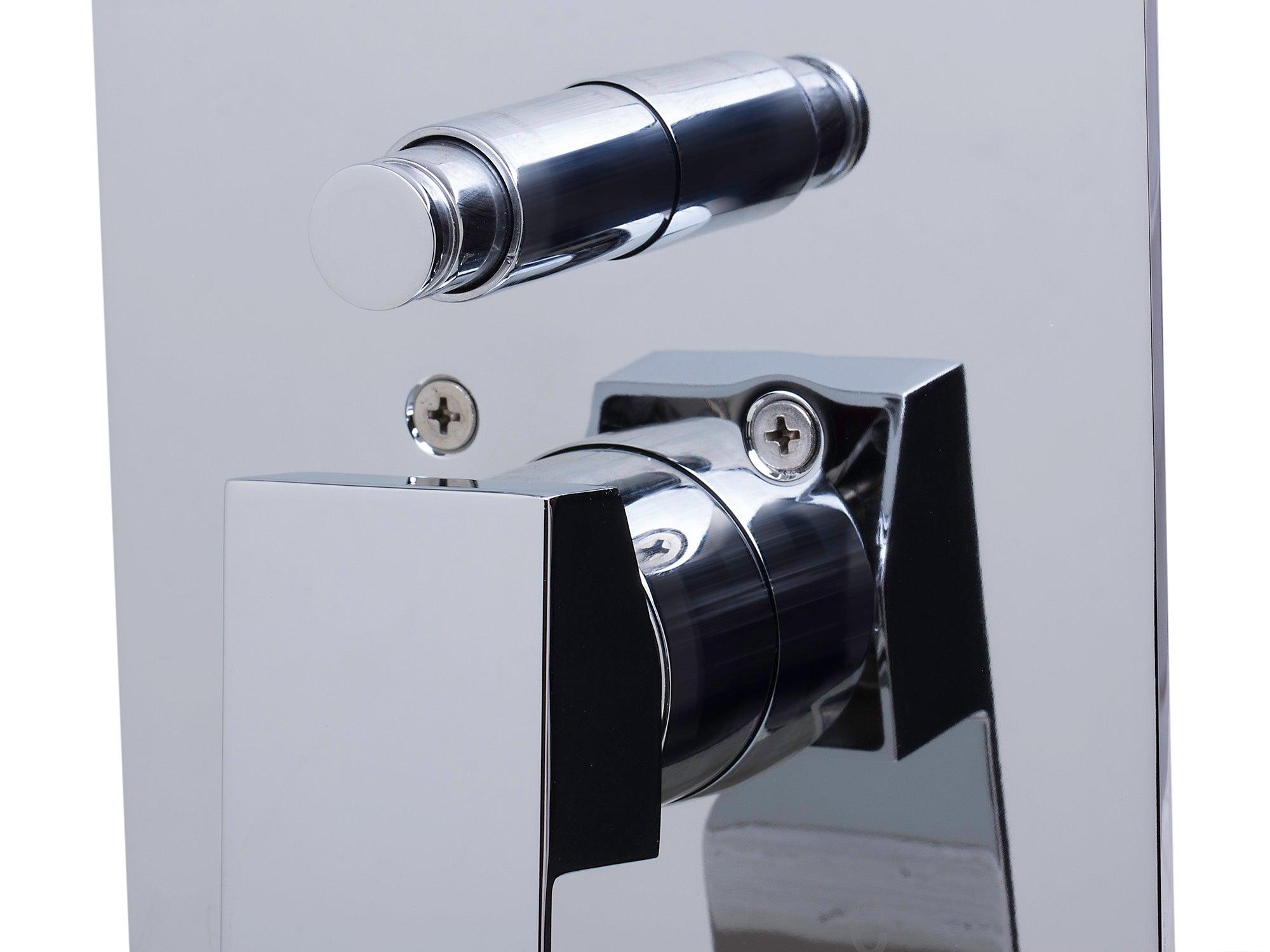 ALFI brand AB5601-PC Polished Chrome Shower Valve Mixer with Square Lever Handle and Diverter