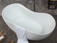 Load image into Gallery viewer, ALFI brand AB9949 66&quot; White Solid Surface Smooth Resin Soaking Bathtub
