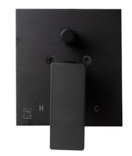 Load image into Gallery viewer, ALFI brand AB5601-BM Black Matte Shower Valve with Square Lever Handle and Diverter