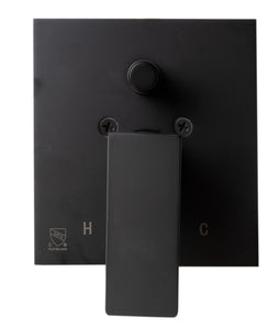 ALFI brand AB5601-BM Black Matte Shower Valve with Square Lever Handle and Diverter
