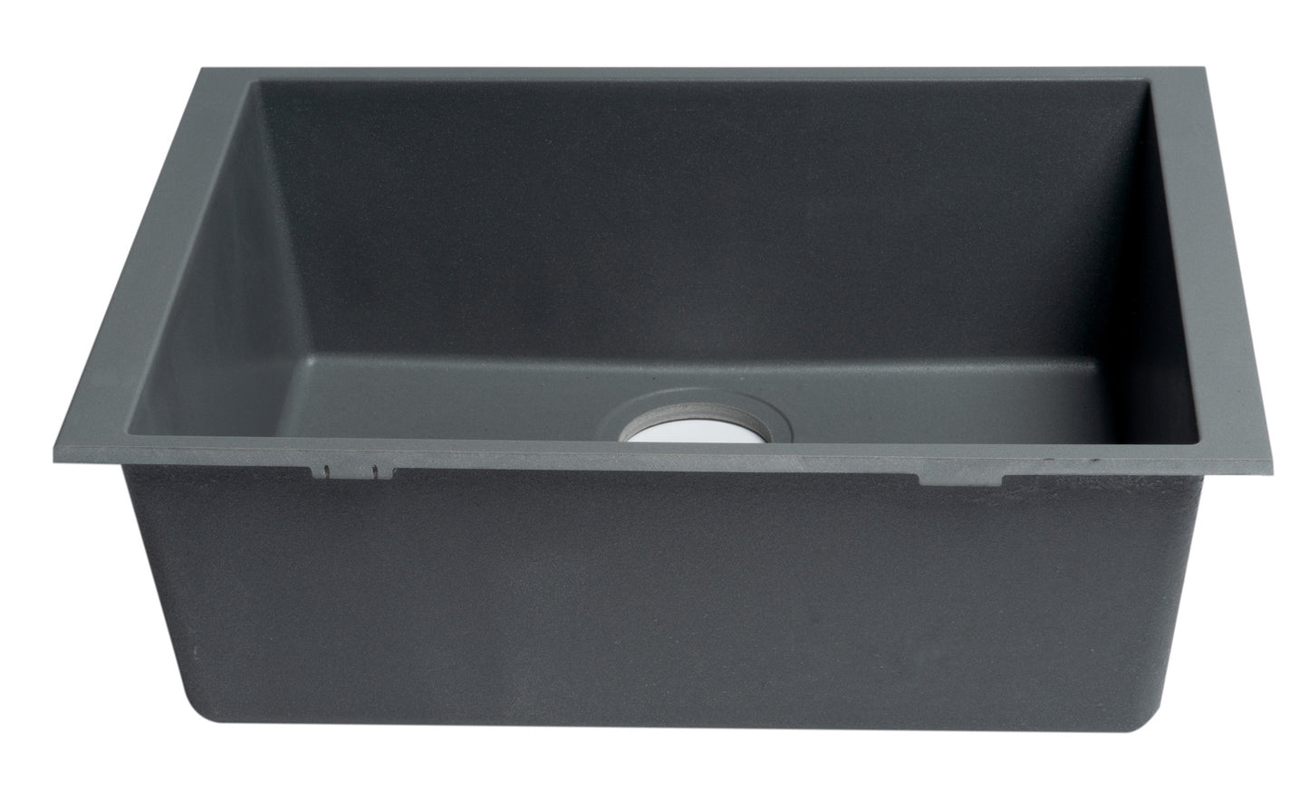 ALFI brand AB2420UM-T Titanium 24" Undermount Single Bowl Granite Composite Kitchen Sink