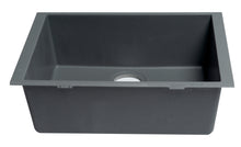 Load image into Gallery viewer, ALFI brand AB2420UM-T Titanium 24&quot; Undermount Single Bowl Granite Composite Kitchen Sink