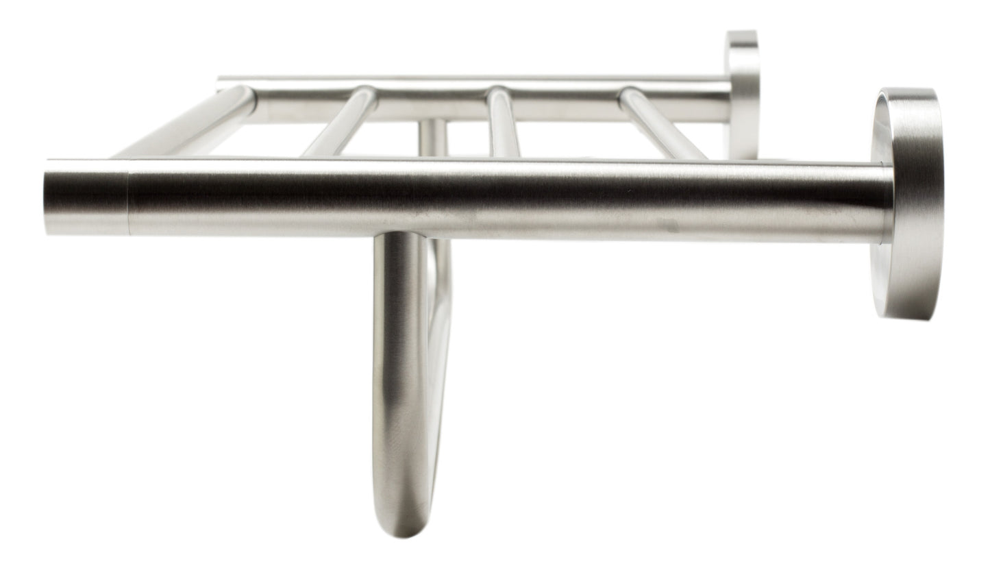 ALFI brand AB9538-BN Brushed Nickel 26 inch Towel Bar & Shelf Bathroom Accessory