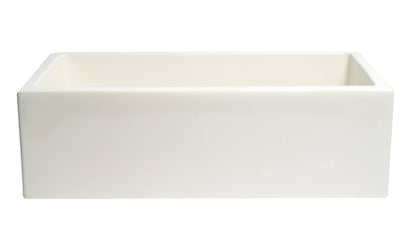 ALFI brand AB3318HS-B Biscuit 33" x 18" Reversible Fluted / Smooth Fireclay Farm Sink