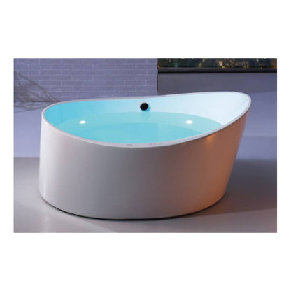 EAGO AM2130  66" Round Free Standing Acrylic Air Bubble Bathtub