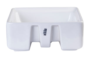 EAGO BA130  15" Square Ceramic Above Mount Bathroom Basin Vessel Sink