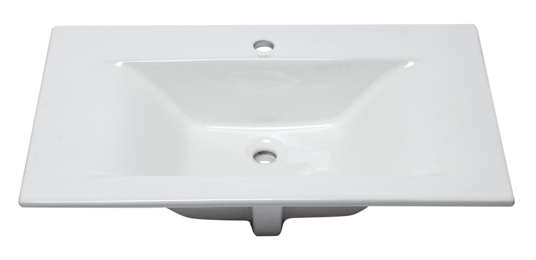 EAGO BB127 White Ceramic 32"x19" Rectangular Drop In Sink