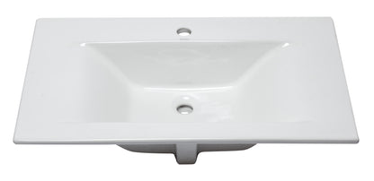 EAGO BB127 White Ceramic 32"x19" Rectangular Drop In Sink