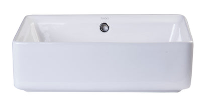 EAGO BA131  20" Rectangular Ceramic Above Mount Basin Vessel Sink