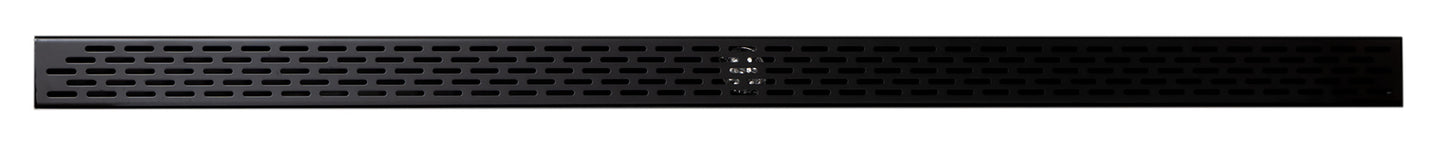 ALFI brand ABLD59C-BM 59" Black Matte Stainless Steel Linear Shower Drain with Groove Holes