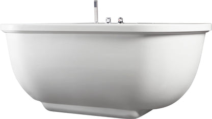 EAGO AM128ETL 6 ft Acrylic White Whirlpool Bathtub w Fixtures