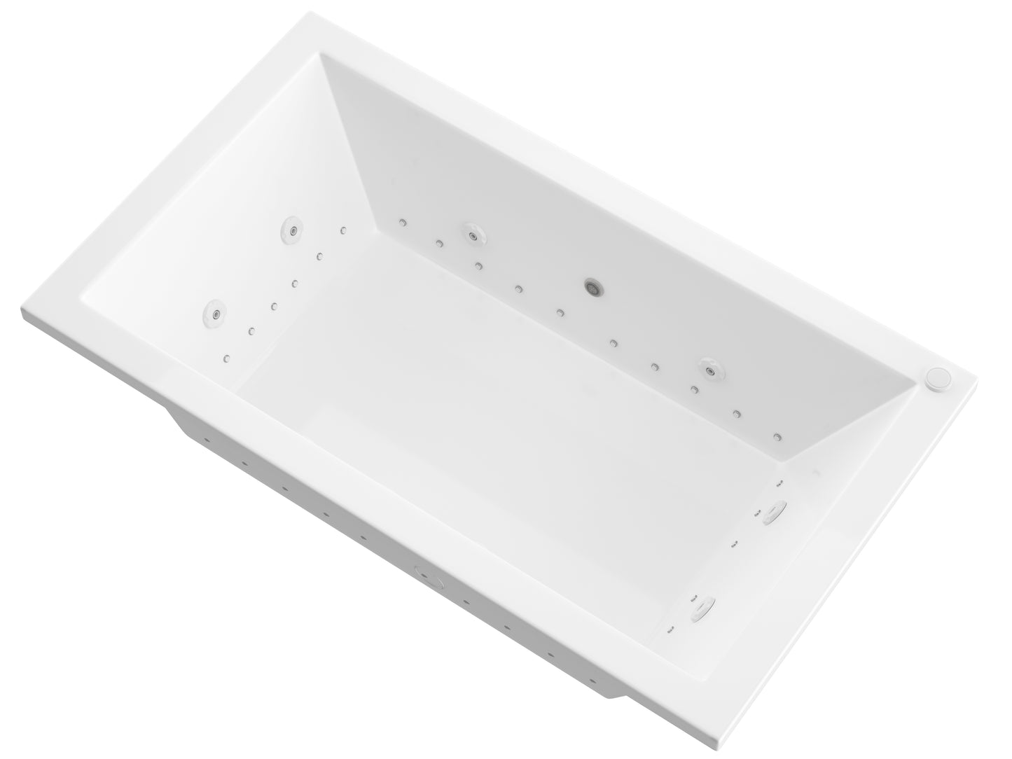 Atlantis Whirlpools Venetian Deluxe Series 41.625 x 72in. Air and Whirlpool Jetted Bathtub in White