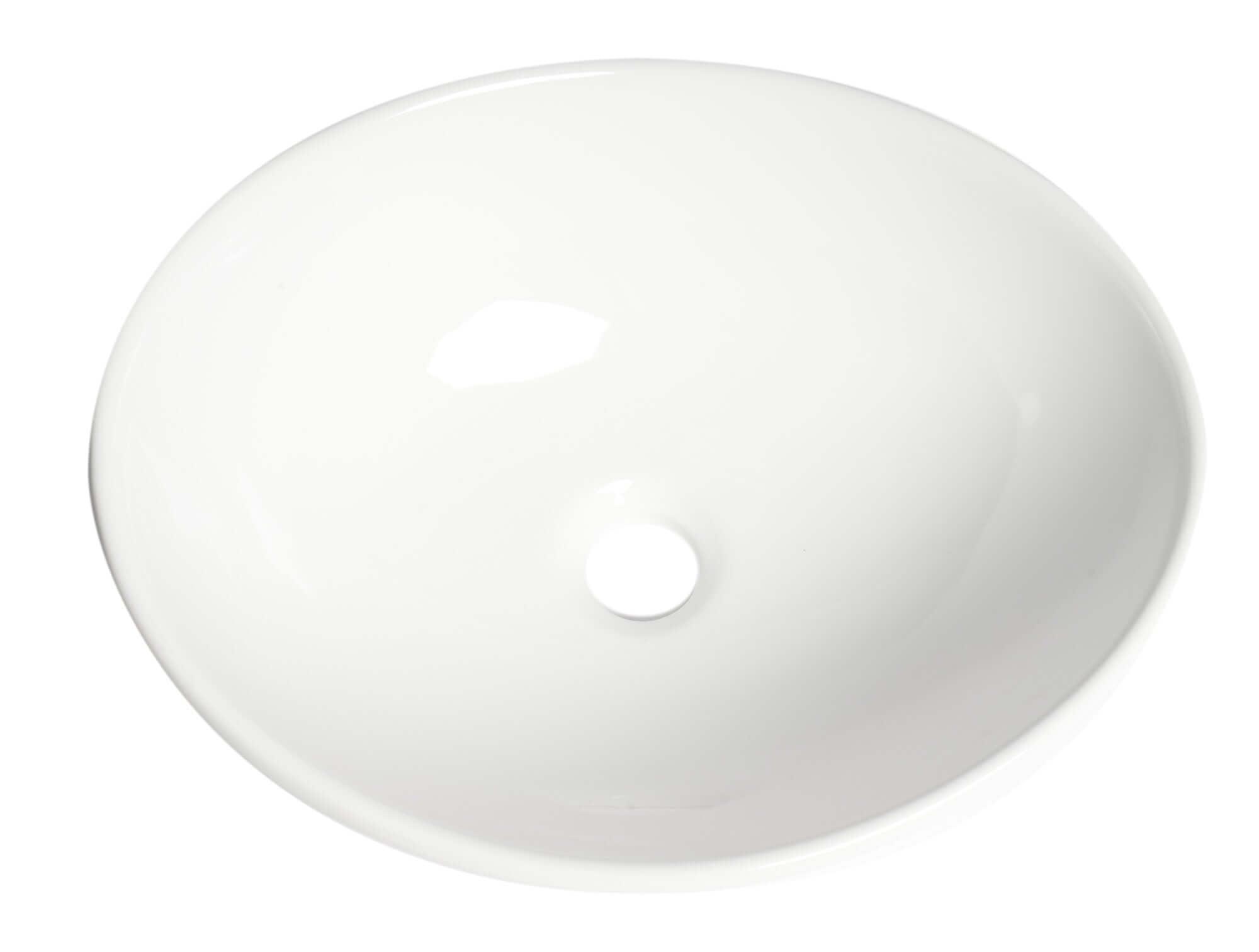ALFI brand ABC913 White 16" Egg Shape Above Mount Ceramic Sink