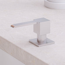 Load image into Gallery viewer, ALFI brand AB5007-BSS Modern Square Brushed Stainless Steel Soap Dispenser