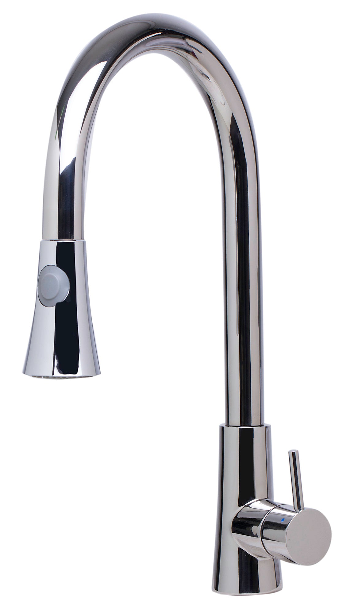 ALFI brand AB2034-PSS Solid Polished Stainless Steel Pull Down Single Hole Kitchen Faucet