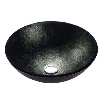 Amalfi Round Glass Vessel Bathroom Sink with Stellar