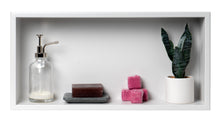 Load image into Gallery viewer, ALFI brand ABNC2412-W 24 x 12 White Matte Stainless Steel Horizontal Single Shelf Bath Shower Niche