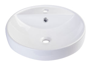 EAGO BA141  18" Oval Ceramic above mount Bathroom Basin Vessel Sink