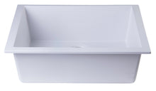 Load image into Gallery viewer, ALFI brand AB2420UM-W White 24&quot; Undermount Single Bowl Granite Composite Kitchen Sink
