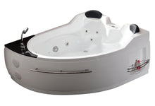 Load image into Gallery viewer, EAGO AM113ETL-L 5.5 ft Right Drain Corner Acrylic White Whirlpool Bathtub for Two