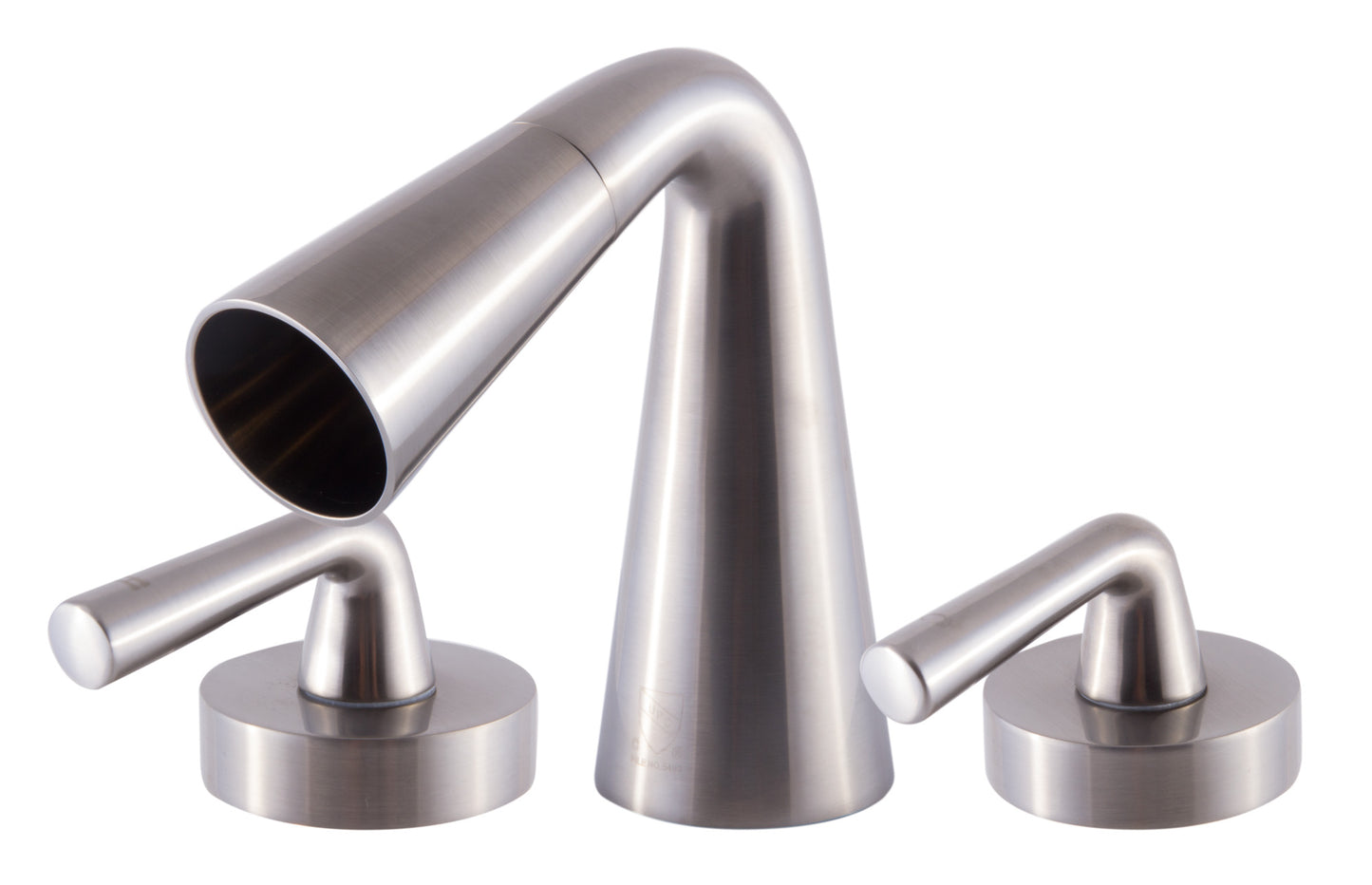 ALFI brand AB1790-BN Brushed Nickel Widespread Cone Waterfall Bathroom Faucet