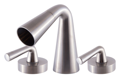 ALFI brand AB1790-BN Brushed Nickel Widespread Cone Waterfall Bathroom Faucet