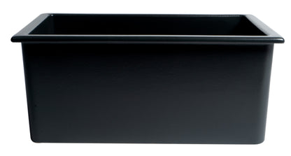 ALFI brand AB2418UD-BM Black Matte 24" x 18" Fireclay Undermount / Drop In Fireclay Kitchen Sink