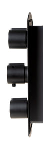 ALFI brand AB4001-BM Black Matte 3-Way Thermostatic Valve Shower Mixer Round Knobs