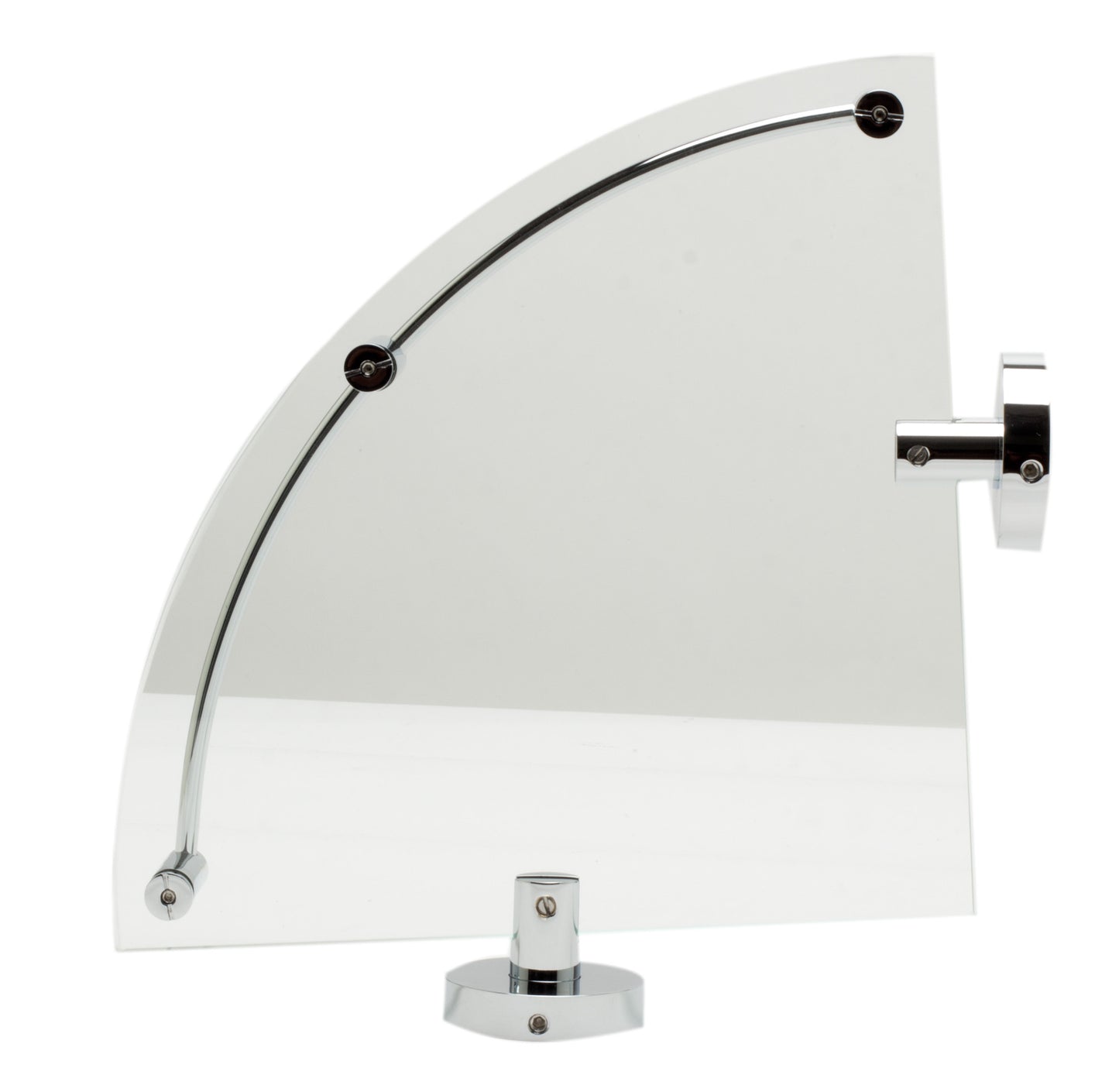 ALFI brand AB9546 Polished Chrome Corner Mounted Glass Shower Shelf Bathroom Accessory