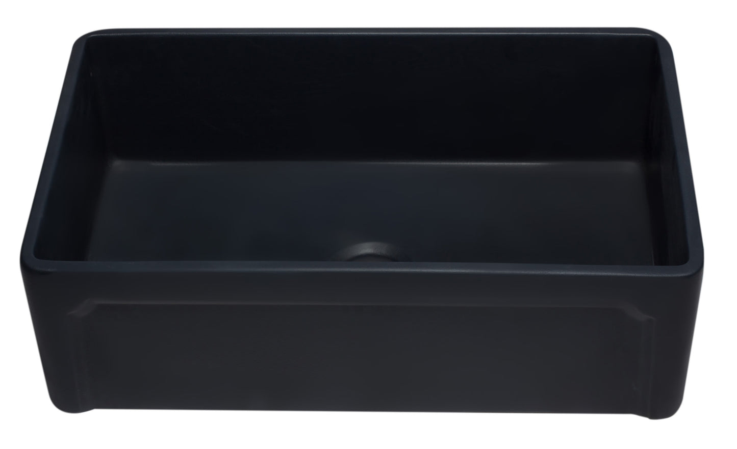 ALFI brand AB3320SB-BM 33 inch Black Reversible Single Fireclay Farmhouse Kitchen Sink