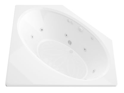 Atlantis Whirlpools Venus 60 x 60 Corner Whirlpool Jetted Bathtub