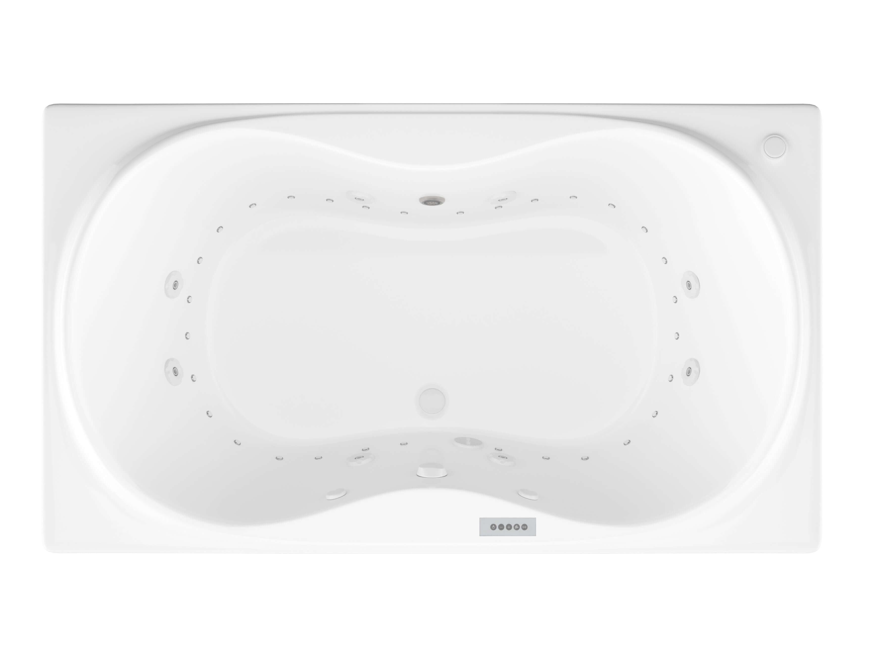 Atlantis Whirlpools Whisper Deluxe Series 41.5 x 71.75in. Air and Whirlpool Jetted Bathtub in White