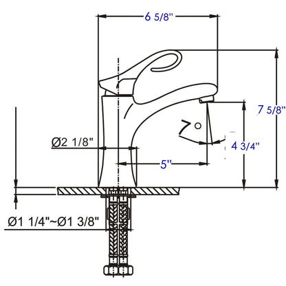 ALFI brand AB1295-PC Polished Chrome Single Lever Bathroom Faucet