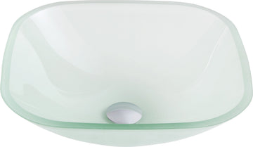 Vista Series Deco-Glass Vessel Sink in Lustrous Frosted Finish