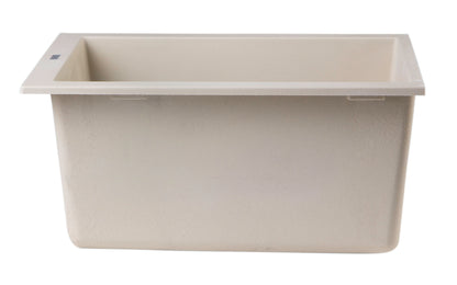 ALFI brand AB1720UM-B Biscuit 17" Undermount Rectangular Granite Composite Kitchen Prep Sink