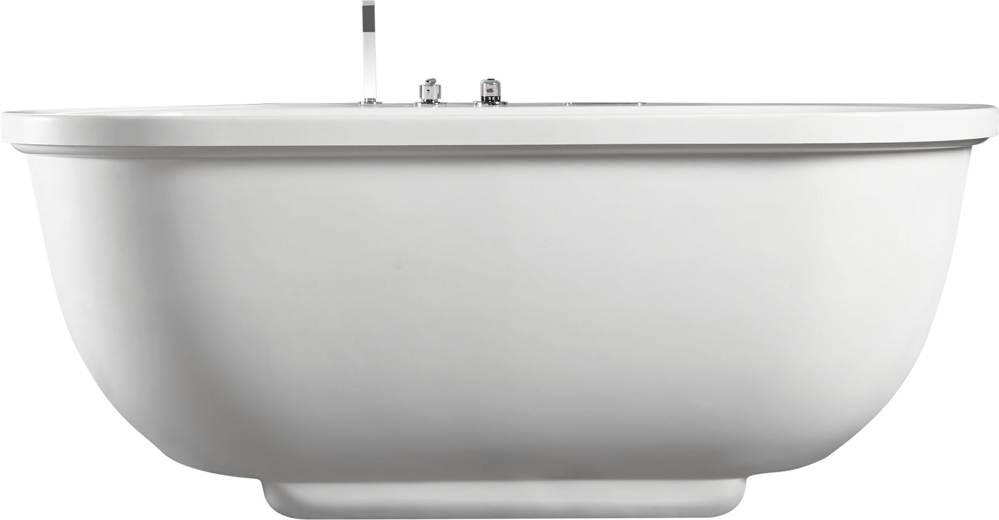 EAGO AM128ETL 6 ft Acrylic White Whirlpool Bathtub w Fixtures