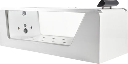 EAGO AM152ETL-6 6 ft Clear Rectangular Acrylic Whirlpool Bathtub