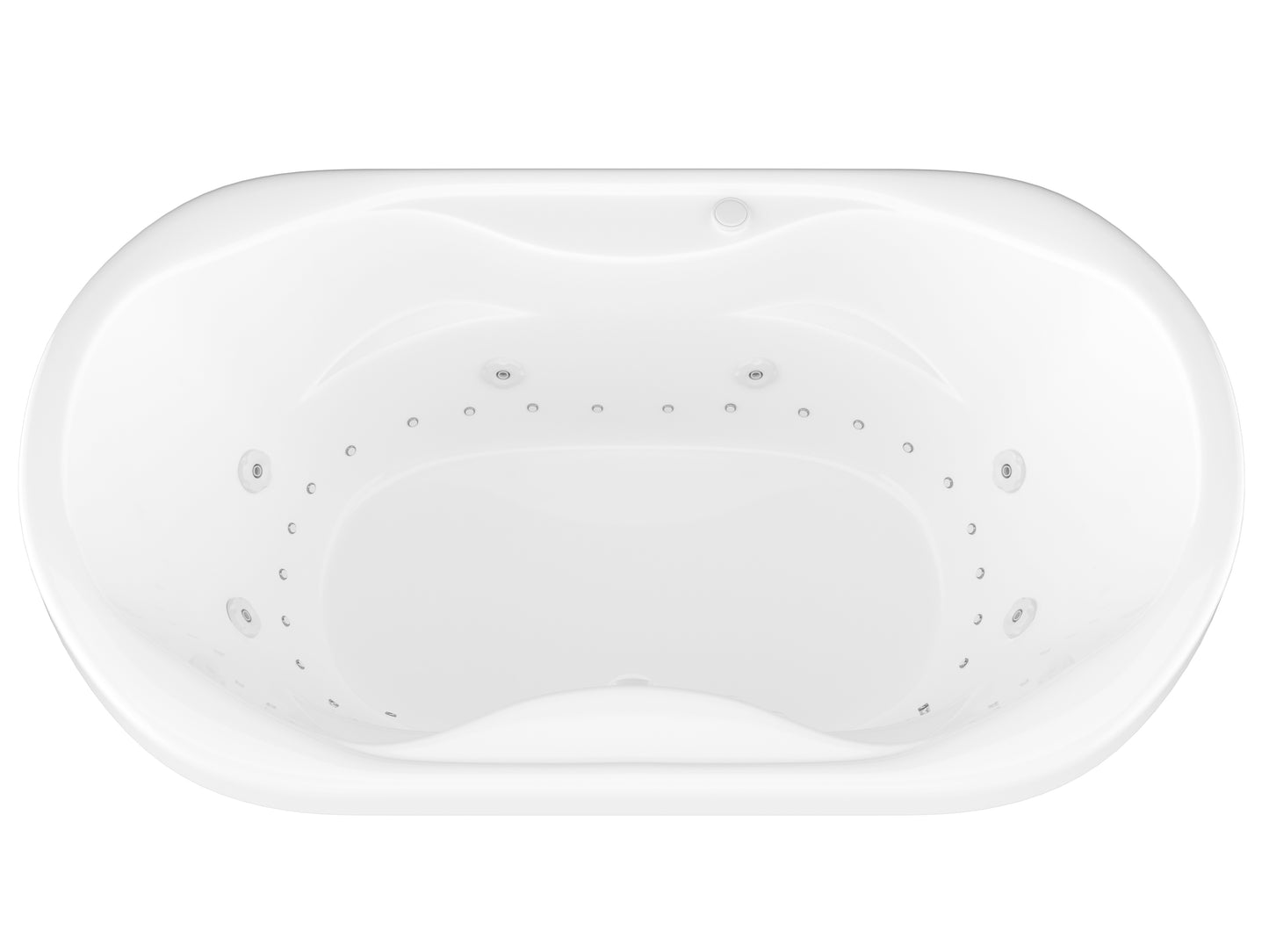 Atlantis Whirlpools Indulgence 41 x 70 Oval Air & Whirlpool Jetted Bathtub