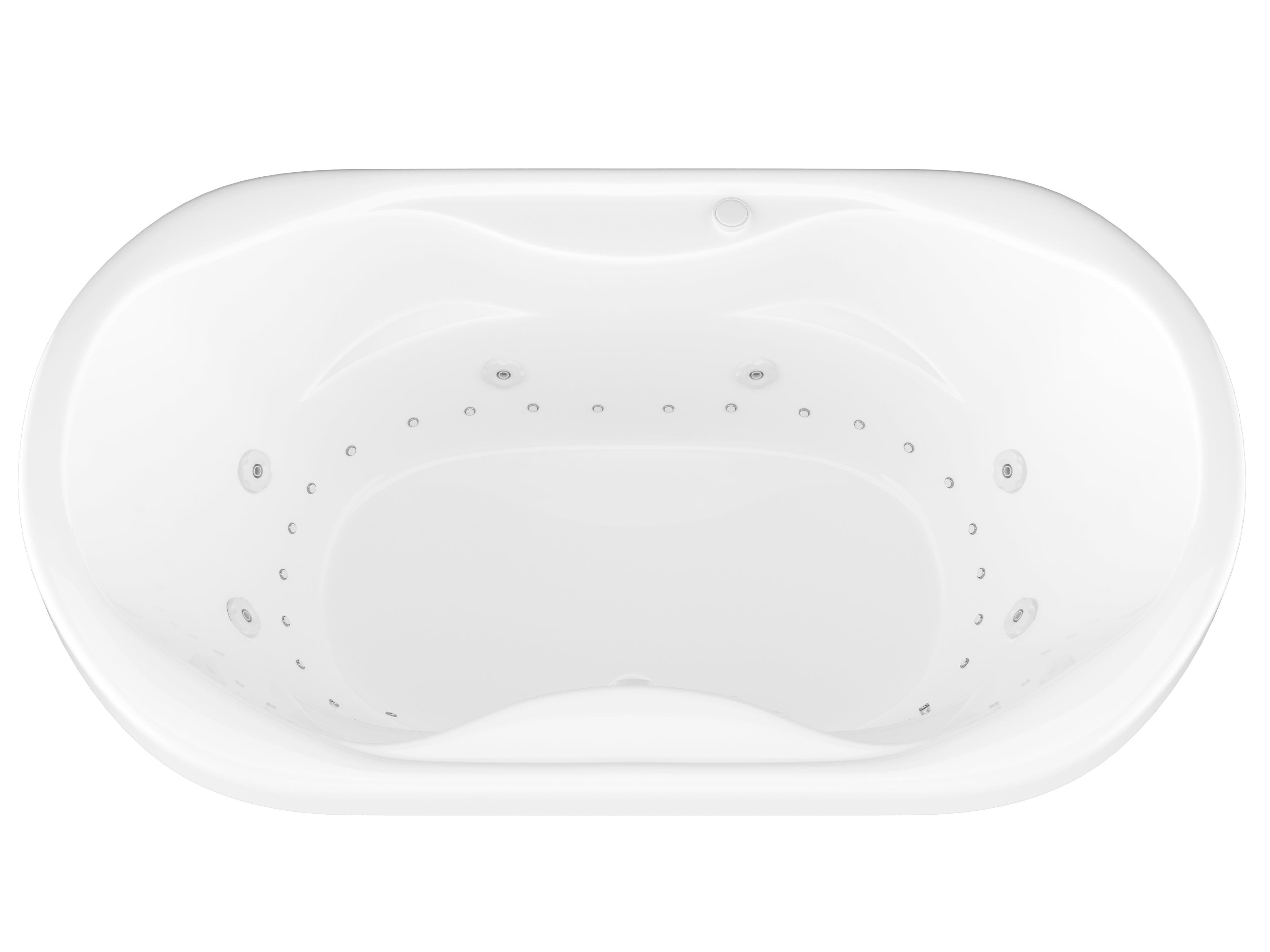 Atlantis Whirlpools Indulgence 41 x 70 Oval Air & Whirlpool Jetted Bathtub