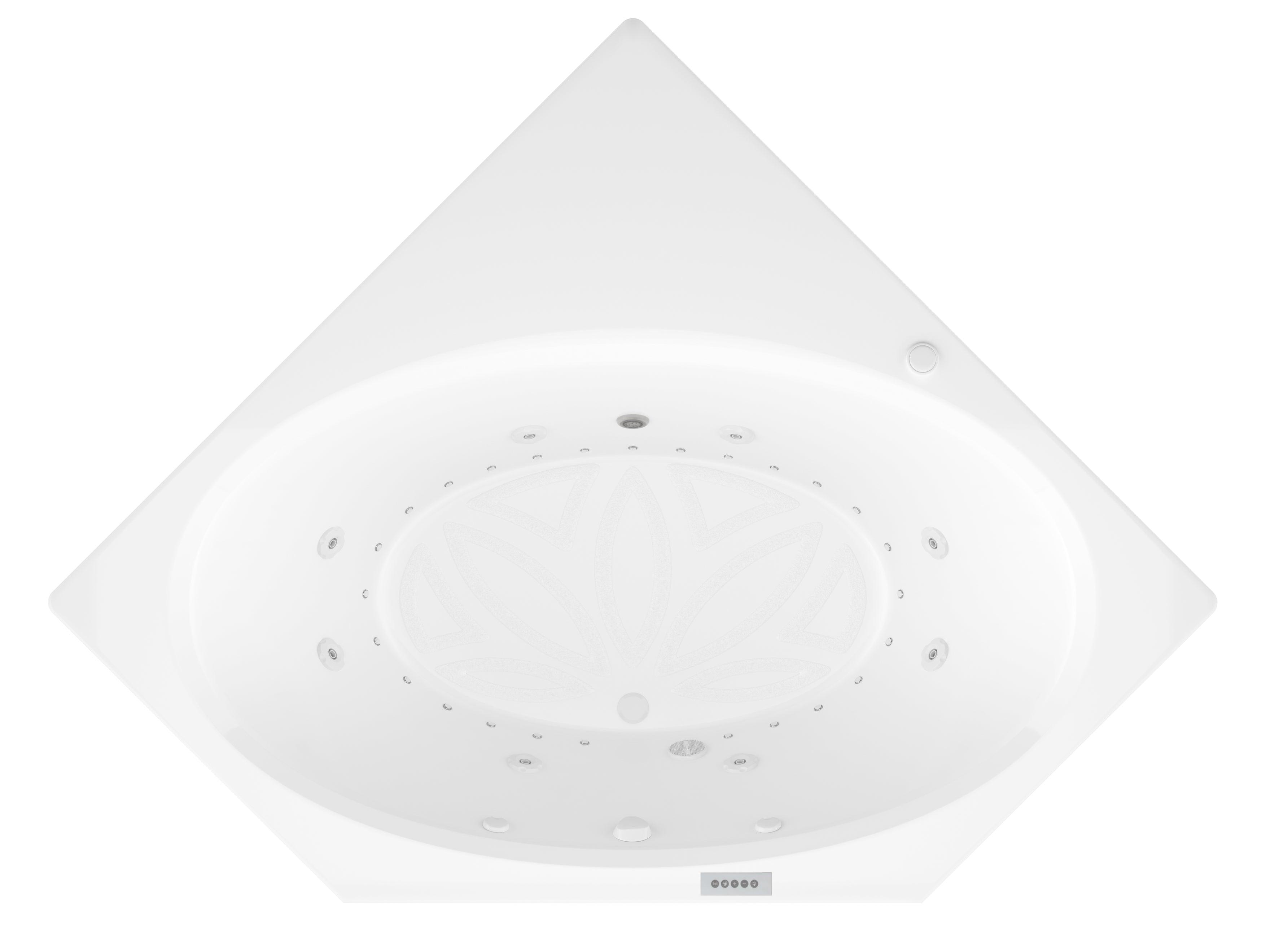 Atlantis Whirlpools Venus Deluxe Series 62.125 x 82.5in. Air and Whirlpool Jetted corner Bathtub in White