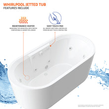 Load image into Gallery viewer, Atlantis Whirlpools Embrace 34 x 71 Oval Freestanding Whirlpool Jetted Bathtub 3471AW