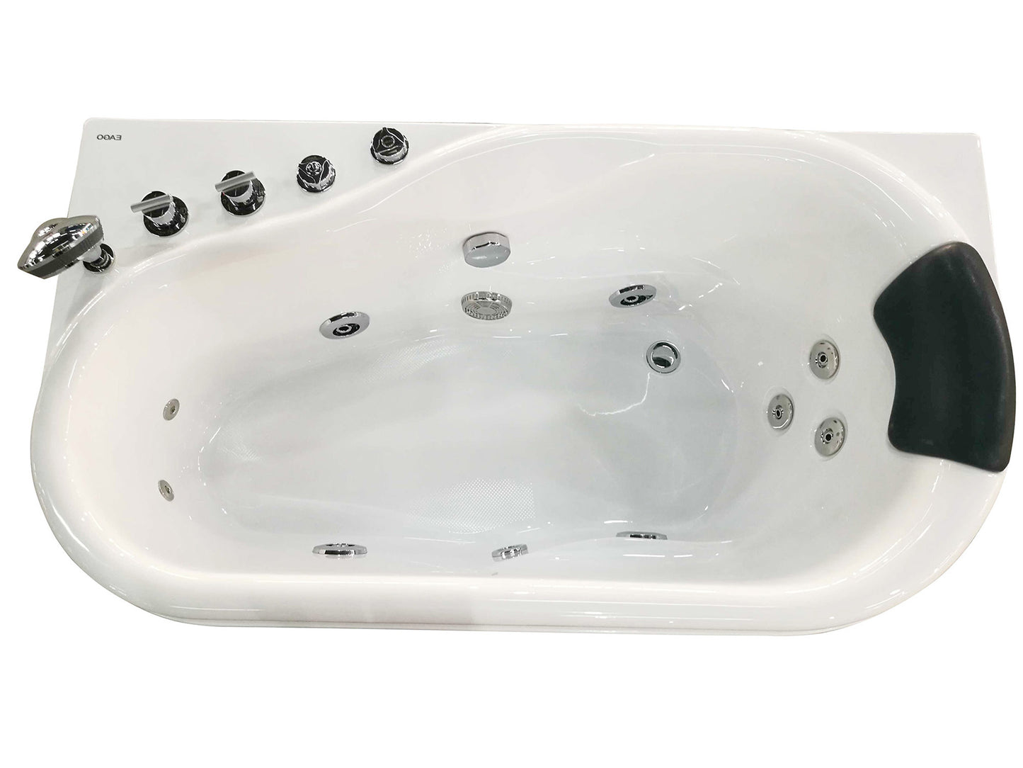 EAGO AM175-L  5'' White Acrylic Whirlpool Bathtub - Drain on Right