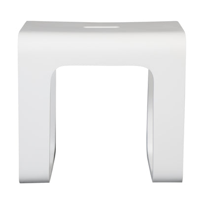 ALFI brand ABST99 White Matte Solid Surface Resin Bathroom / Shower Stool