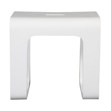 Load image into Gallery viewer, ALFI brand ABST99 White Matte Solid Surface Resin Bathroom / Shower Stool