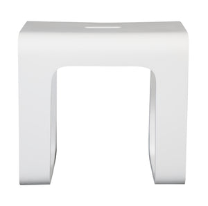 ALFI brand ABST99 White Matte Solid Surface Resin Bathroom / Shower Stool